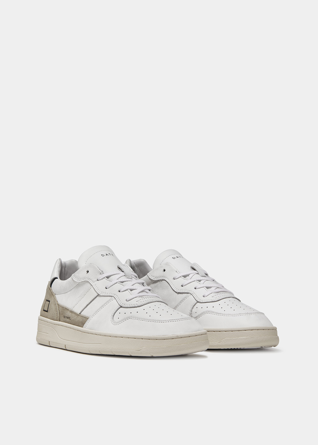 .E. Sneakers COURT  VINTAGE CALF WHITE-NATURA | Date shoes