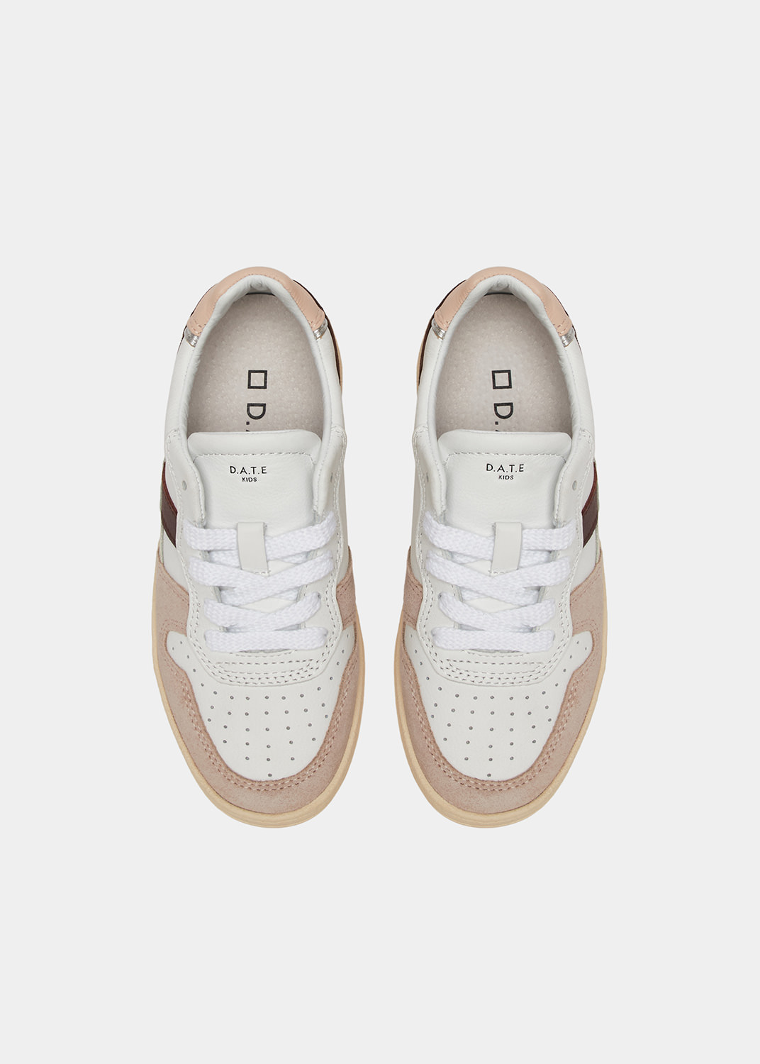 D.A.T.E.: COURT 2.0 VINTAGE CALF WHITE-PINK 2