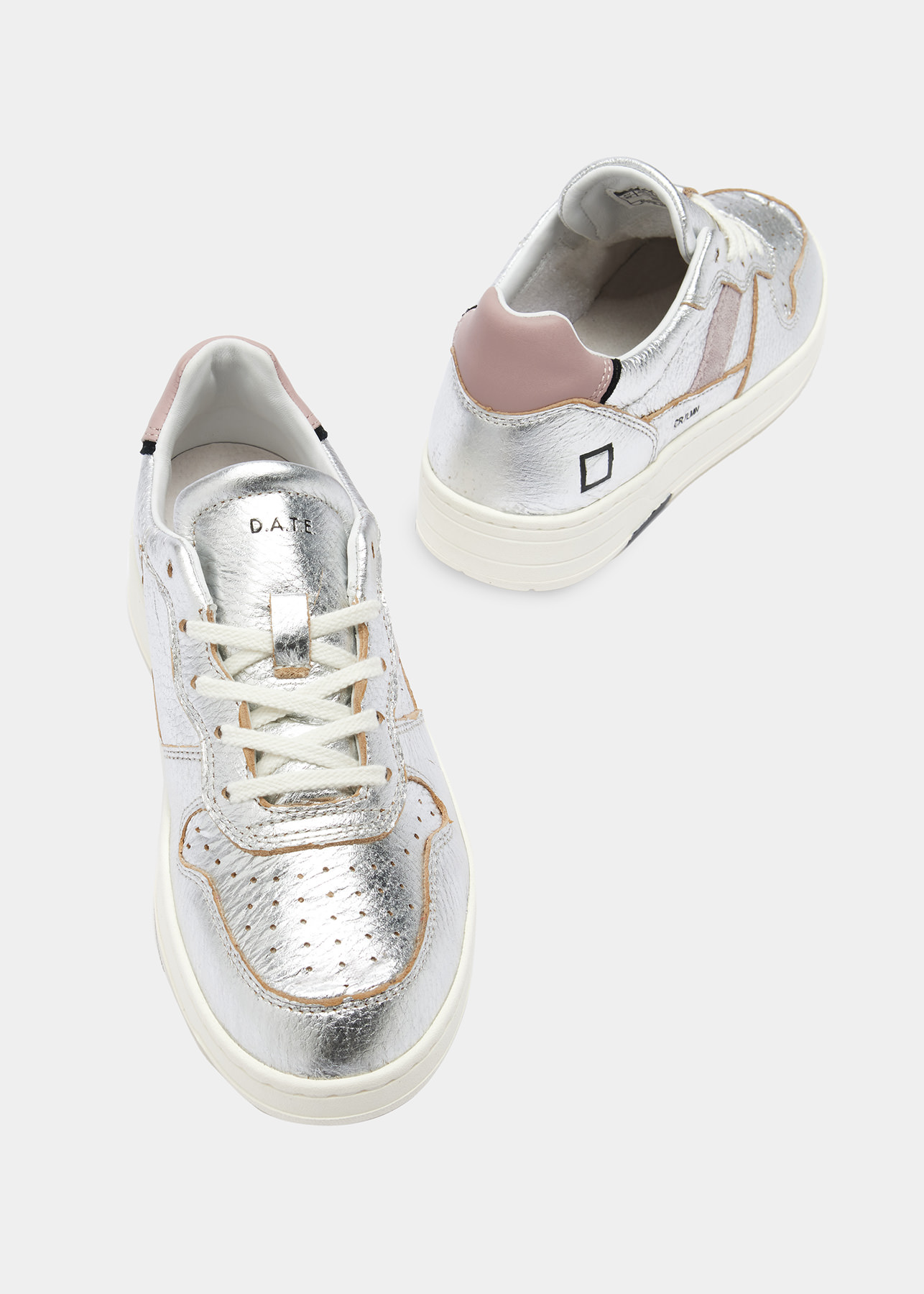 D.A.T.E. Sneakers COURT 2.0 LAMINATED SILVER