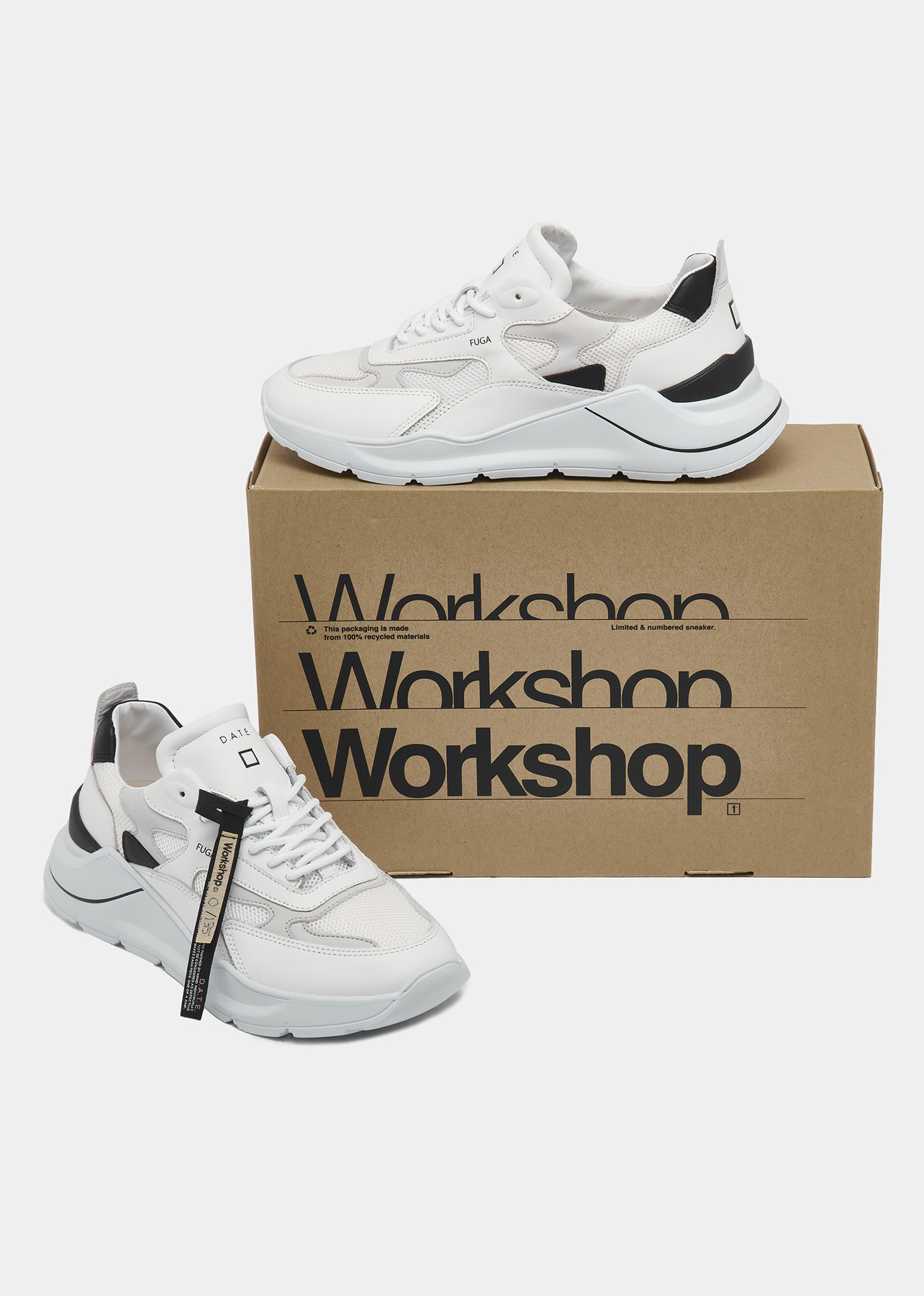 D.A.T.E. Sneakers FUGA WORKSHOP MESH WHITE | Date shoes